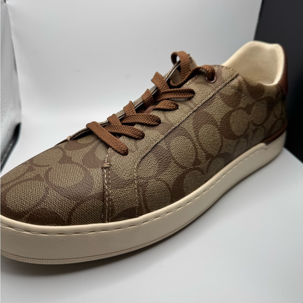 Coach Brown and Cream Suede Sneakers - Picture 8 of 12